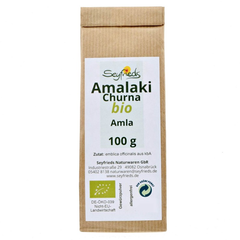 Indiškojo lapainio Amla milteliai Amalaki, ekologiški, Seyfried, 100g