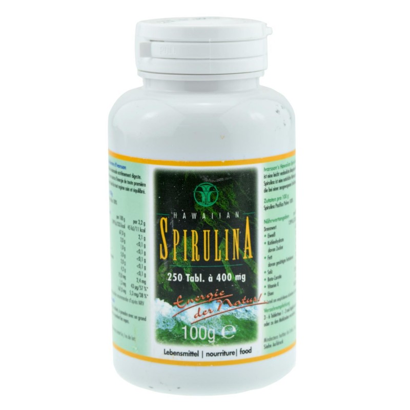 Spirulina Pacifica Hawaiian, 400mg, 250 Tablets