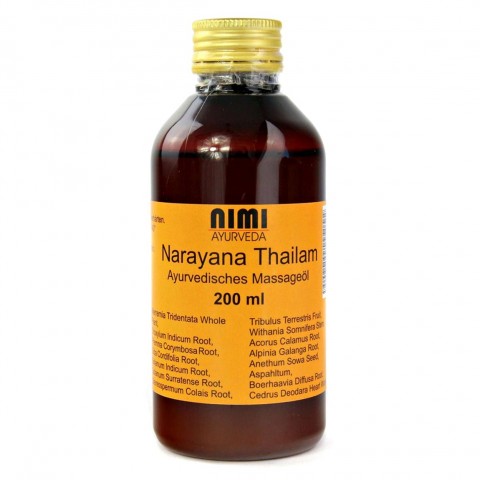 Atpalaiduojantis kūno masažo aliejus Narayana Thailam, Nimi Ayurveda, 200 ml