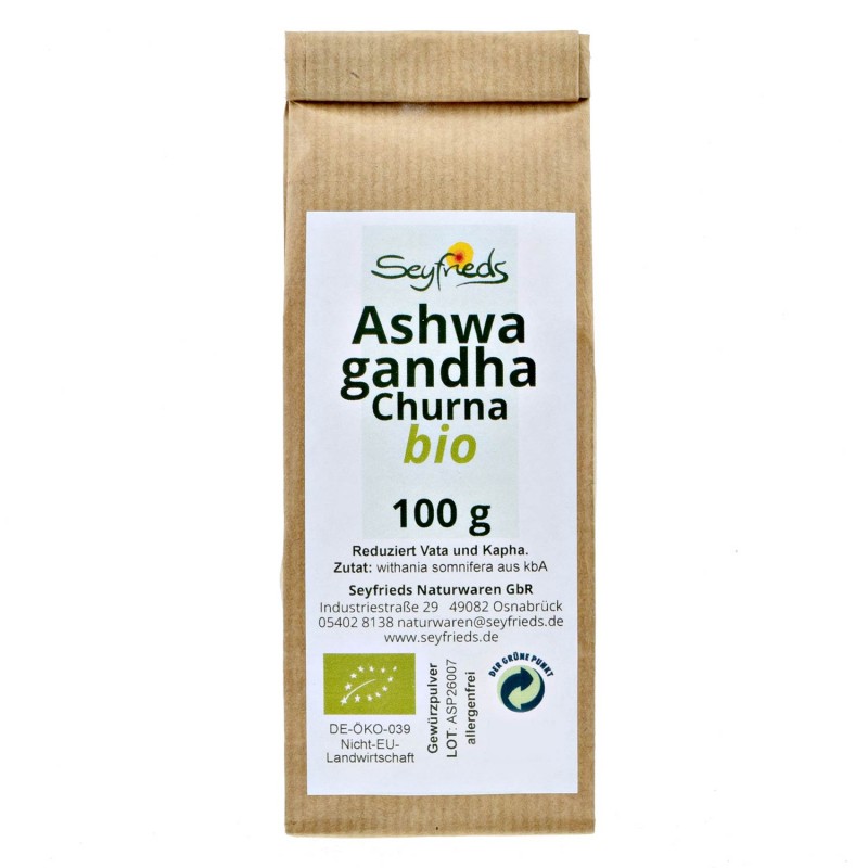 Ashwagandha jauhe, luomu, Seyfried, 100g