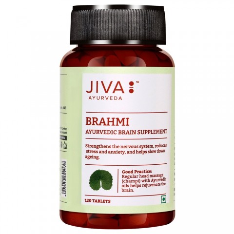 Dietary supplement Brahmi, Jiva Ayurveda, 440mg, 120 tablets
