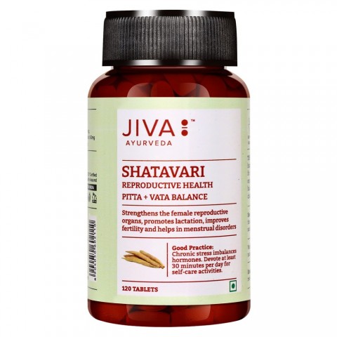 Пищевая добавка Шатавари Shatavari, Jiva Ayurveda, 120 таблеток