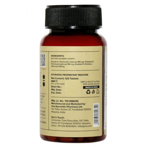 Maisto papildas Triphala, Jiva Ayurveda, 120 tablečių