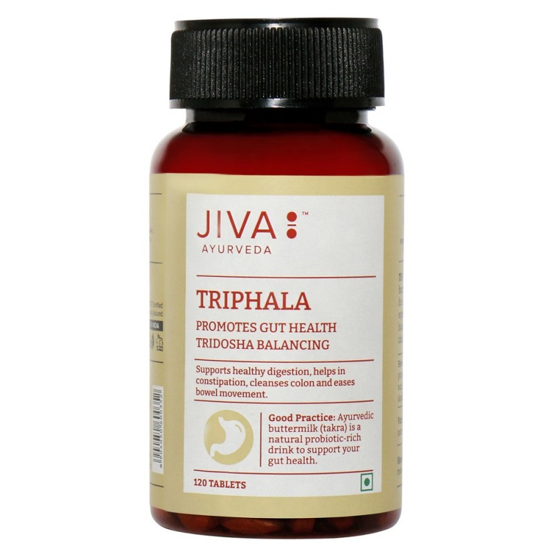 Maisto papildas Triphala, Jiva Ayurveda, 120 tablečių Maisto papildas Triphala, Jiva Ayurveda, 120 tablečių