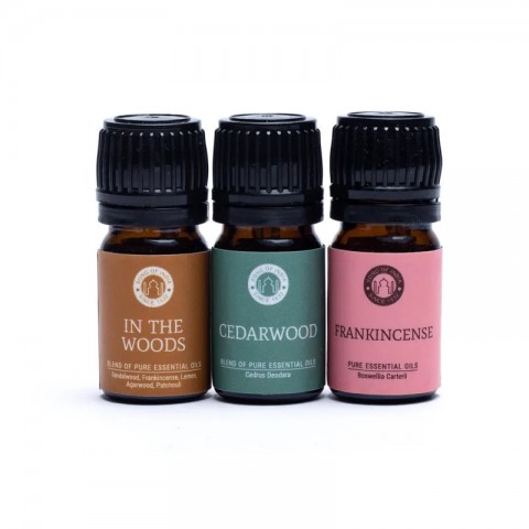 Aromatherapy Set of Essential Oils Woodsy, Song of India