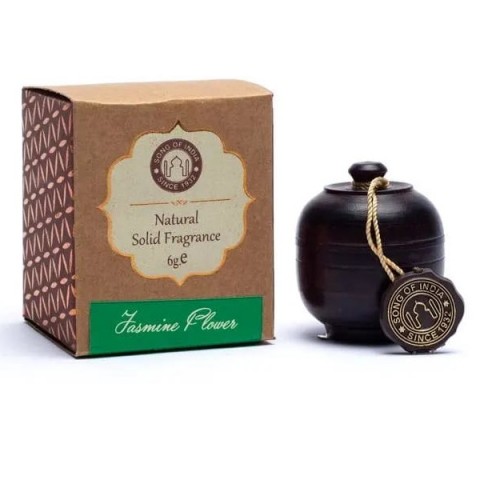 Kietieji kvepalai Jasmine mediniame indelyje, Song of India, 6g