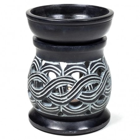 Черный испаритель эфирных масел Celtic Knot из мыльного камня