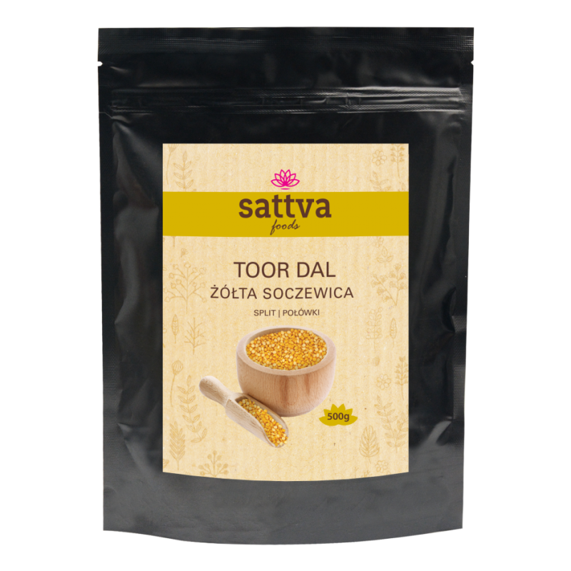 Дробленая чечевица Toor Dall, Sattva Foods, 500г