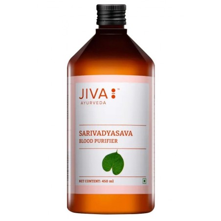 Ajurvedinių žolelių sirupas Sarivadyasava, Jiva Ayurveda, 450ml