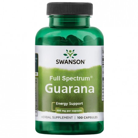 Maisto papildas Guarana, Swanson, 500mg, 100 kapsulių