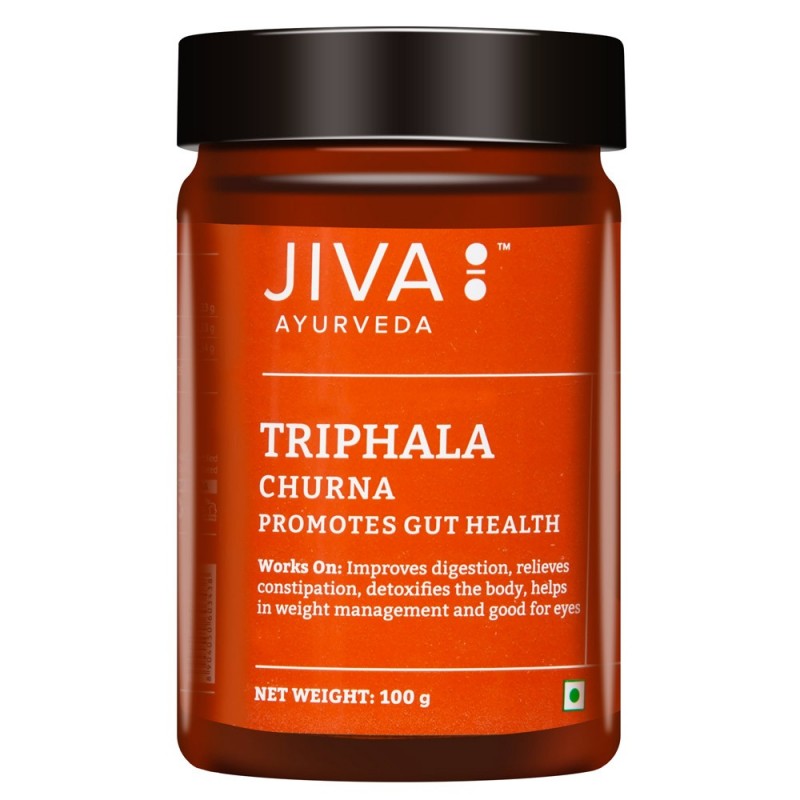 Ayurveda-seos kolmesta hedelmäjauheesta Triphala Churna, Jiva Ayurveda, 100g