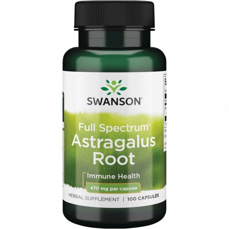 Astragalus-juuri, Swanson, 470mcg, 100 kapselia