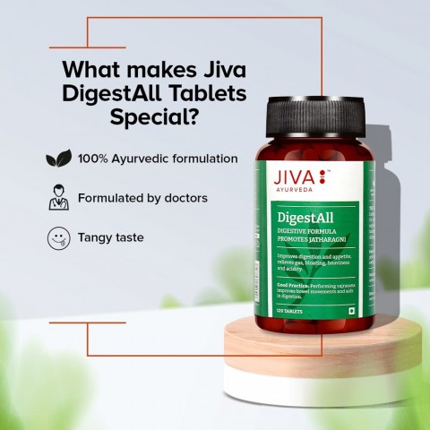 Food supplement DigestAll, Jiva Ayurveda, 120 tablets