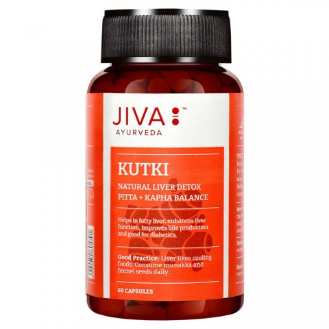 Maisto papildas Kutki, Jiva Ayurveda, 60 kapsulių