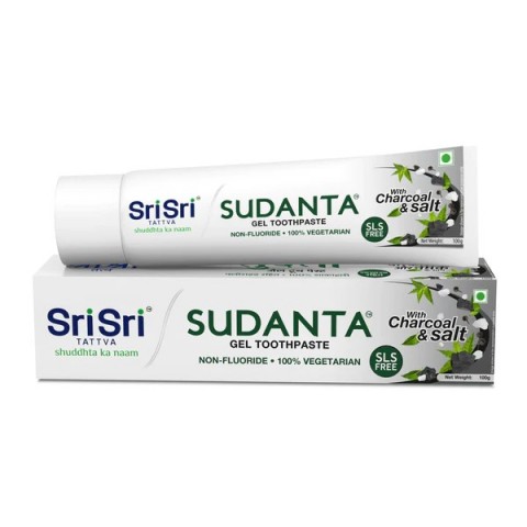 Gelinė dantų pasta su anglimi ir druska Sudanta, Sri Sri Tattva, 100g