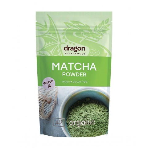 Mačia arbatos milteliai Matcha Grade A, ekologiški, Dragon Superfoods, 100g