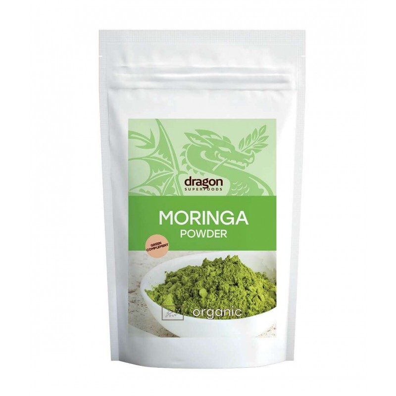 Moringa jauhe, luomu, Dragon Superfoods, 200g