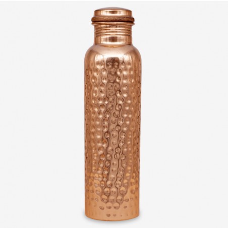 Hammered copper drinking bottle, Govinda, 950ml