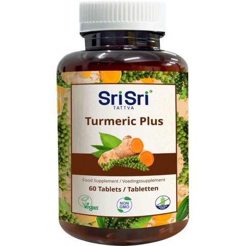 Ciberžolė Turmeric Plus, Sri Sri Tattva, 60 tablečių