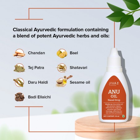 Oil for the nose Anu Oil, Jiva Ayurveda, 60ml