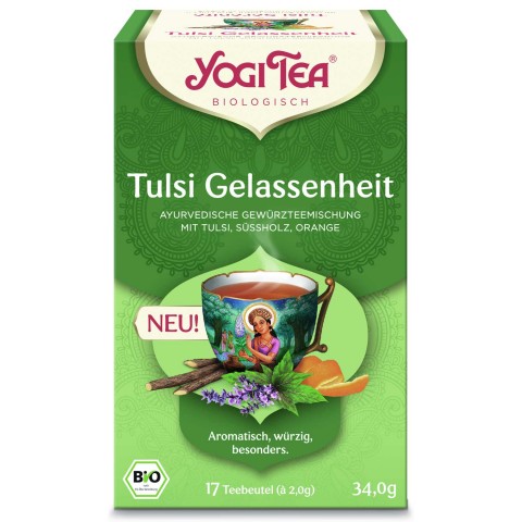 Spiced tea Tulsi Relax, Yogi Tea, 17 packets