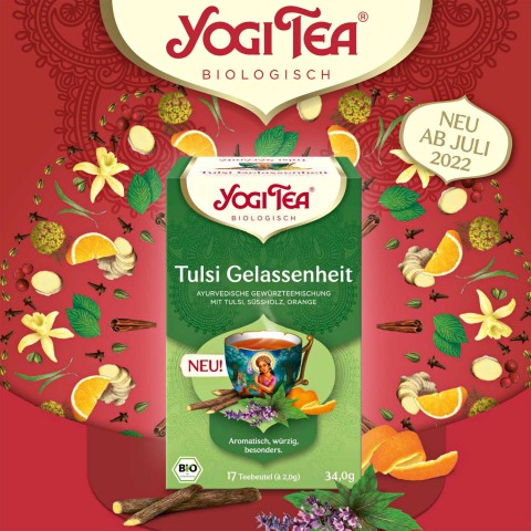 Spiced tea Tulsi Relax, Yogi Tea, 17 packets