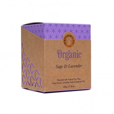 Kvepianti sojų vaško žvakė Sage & Lavender, Organic Goodness