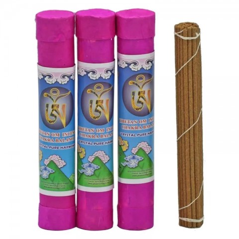 Tibeto smilkalų lazdelės OM Chakra Balance, 30 lazdelių