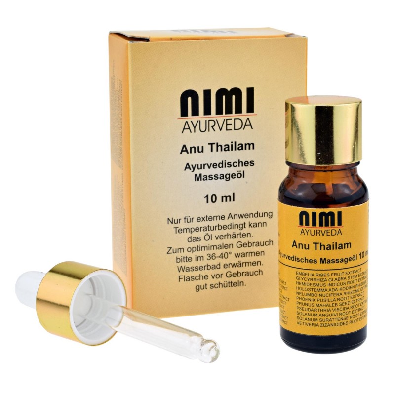 Nasal oil Anu Thailam, Nimi Ayurveda, 10 ml