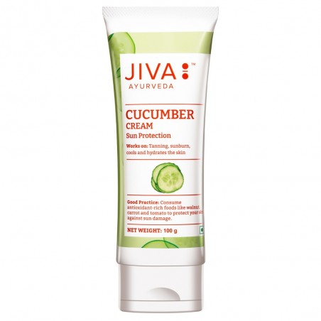 Солнцезащитный крем для лица Огурец SPF30, Jiva Ayurveda, 100г