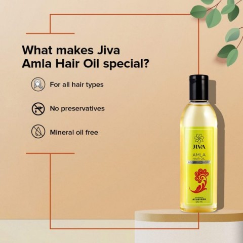 Maitinantis plaukų aliejus Amla, Jiva Ayurveda, 120ml