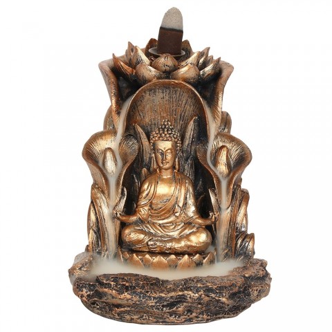 Käänteinen suitsukkeiden vesiputous vaikutus haltija Pronssi Buddha