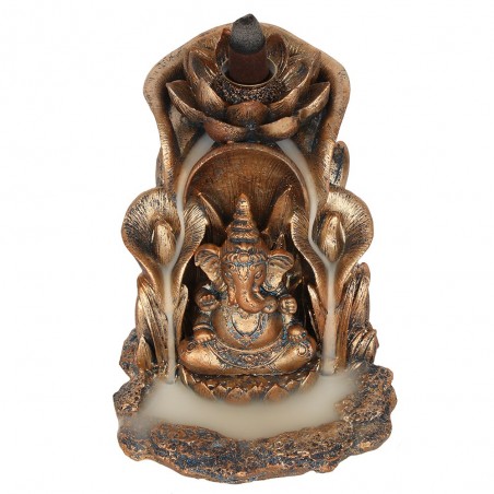 Backflow Waterfall Effect Holder Bronze Ganesha