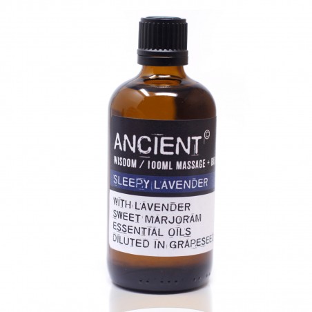 Rentouttava ja rauhoittava hierontaöljy Sleepy Lavender, Ancient, 100 ml
