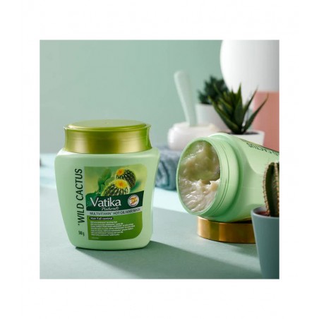 Hot oil mask for flyaway hair Wild Cactus, Dabur Vatika, 500 g