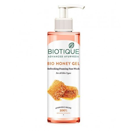 Virkistävä vaahtoava kasvojenpesu Bio Honey Gel, Biotique, 200ml
