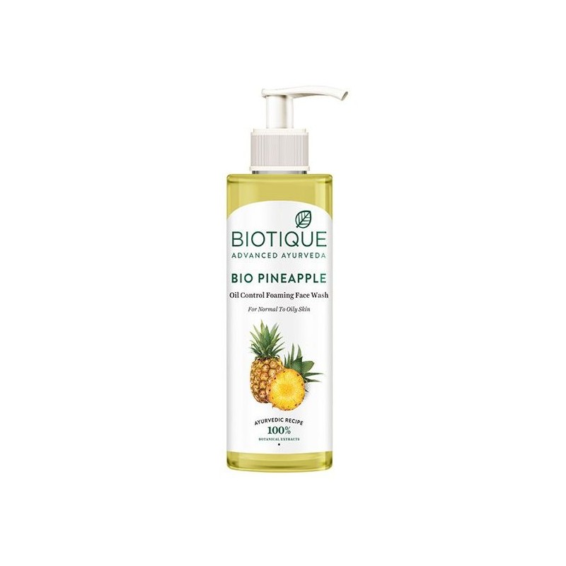 Bio Pineapple Oil Control Foaming Facial Wash, Biotique, 200ml
