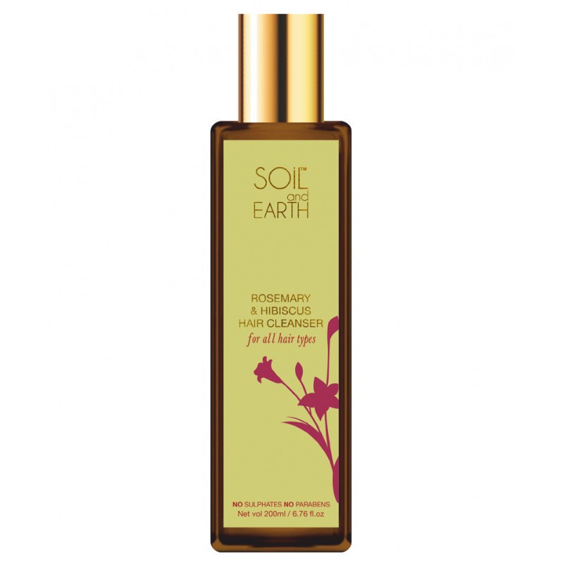 Ayurvedic Daily Shampoo Rosemary & Hibiscus, Soil and Earth, 200 ml