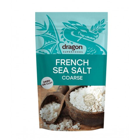 Prancūziška jūros druska, stambi, ekologiška, Dragon Superfood, 500g