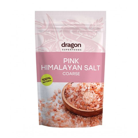 Rožinė Himalajų akmens druska, smulki, ekologiška, Dragon Superfood, 500g