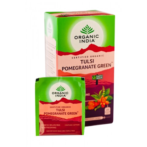 Аюрведический чай Тулси Гранат Зеленый, Organic India, 25 пакетиков