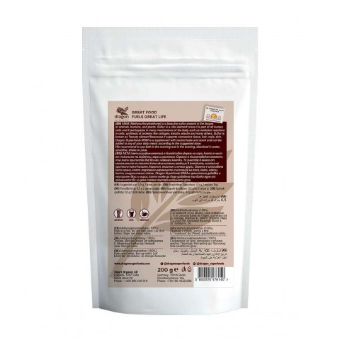 MSM powder, organic, Dragon Superfoods, 200g