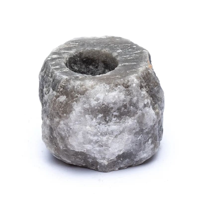 Suolakristalli teekynttilänpidike, harmaa, 600-1200g