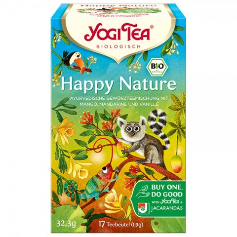 Maustettu hedelmätee Happy Nature, Yogi Tea, 17 pakettia