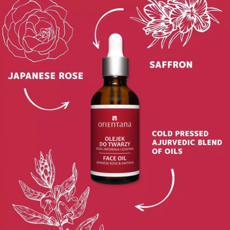 Japanese Rose and Saffron Facial Oil, Orientana, 50ml