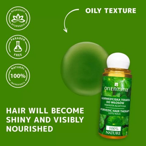 Ayurvedic Hair Oil Gotu Kola Therapy, Orientana, 105ml