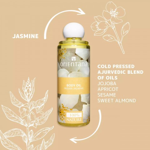 Indian Jasmine Body Oil, Orientana, 210ml