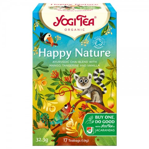Prieskoninė vaisinė arbata Happy Nature, Yogi Tea, 17 pakelių