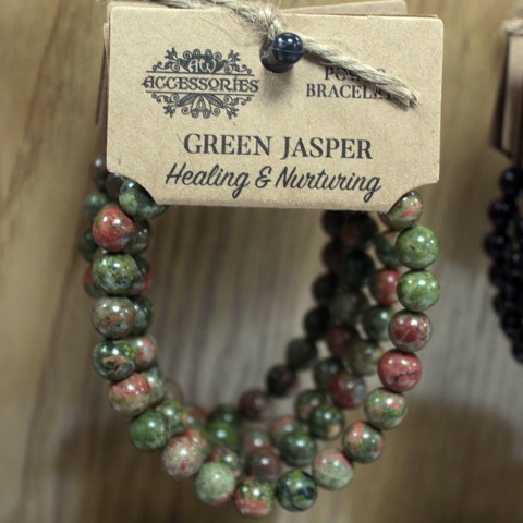 Energy bracelet for healing and nurturing Green Jasper