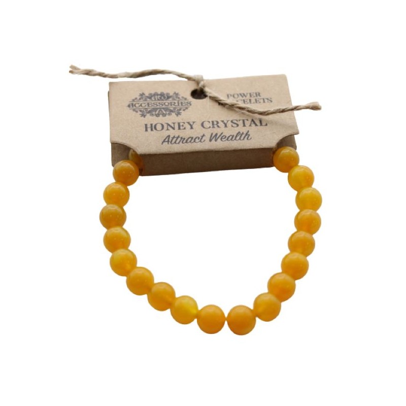 Energy Bracelet for Attracting Wealth Honey Crystal